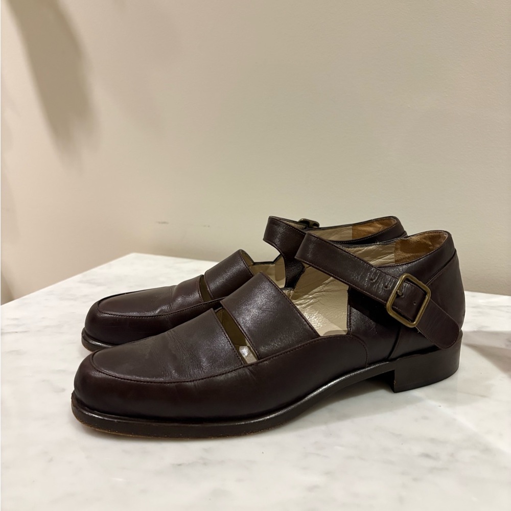 Vintage Giorgio Armani Dark Brown Leather Loafers - Picture 4 of 7